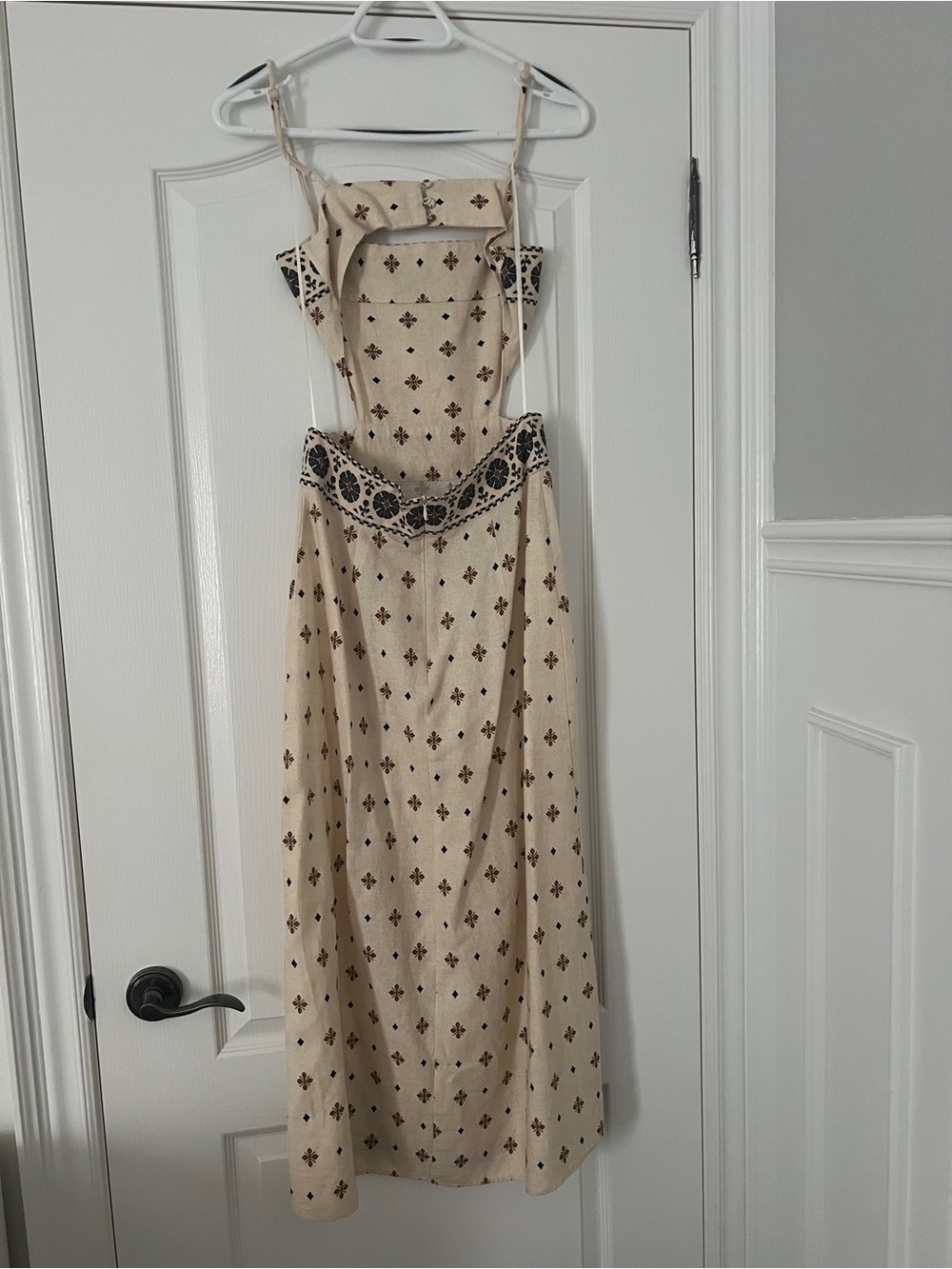 Zara Cream Boho Cutout Maxi Dress - Picture 4 of 5